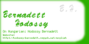 bernadett hodossy business card